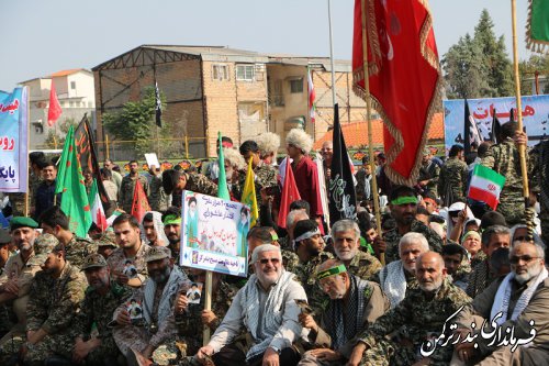 حضور فرماندار ترکمن در اجتماع بزرگ عاشورایی بسیج استان گلستان