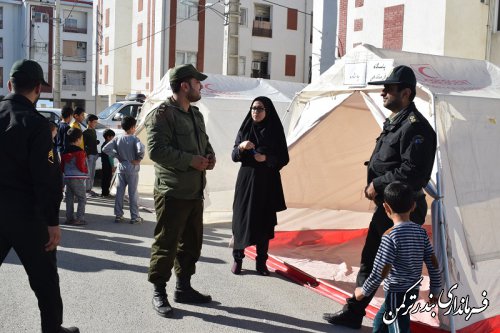 مانور زلزله در شرایط واقعی، خروج ایمن و پناهگیری در شهرستان ترکمن برگزار شد