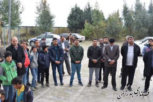 گردهمایی ارتقاء فرهنگ ایمنی تردد موتورسواران و عابرین پیاده در شهرستان ترکمن برگزار شد