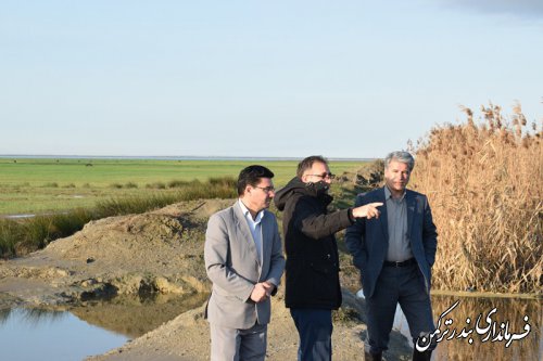 بازدید فرماندار از پل راه قدیم روستای چپاقلی و لایروبی کانال بصیرآباد