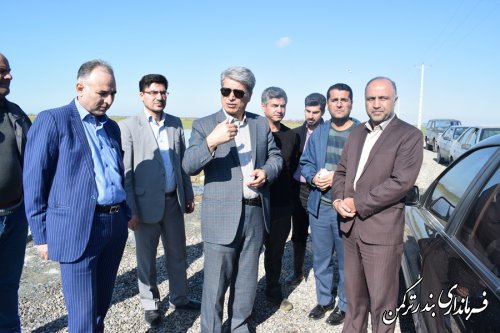 بازدید فرماندار از پل راه قدیم روستای چپاقلی و لایروبی کانال بصیرآباد