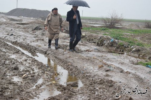 بازدید فرماندار از آبگرفتگی مناطق سطح شهر