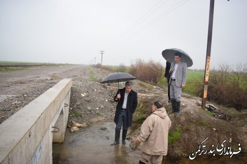 بازدید فرماندار از آبگرفتگی مناطق سطح شهر