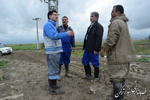 بازدید فرماندار ترکمن از آب بندان شیلات