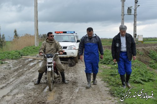 بازدید فرماندار ترکمن از آب بندان شیلات