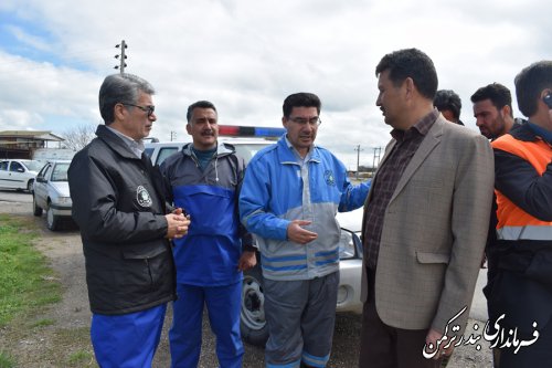 بازدید فرماندار ترکمن از روستای گامیشلی نزار