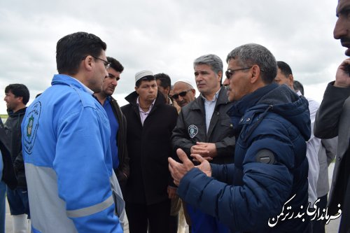 بازدید فرماندار ترکمن از روستای گامیشلی نزار