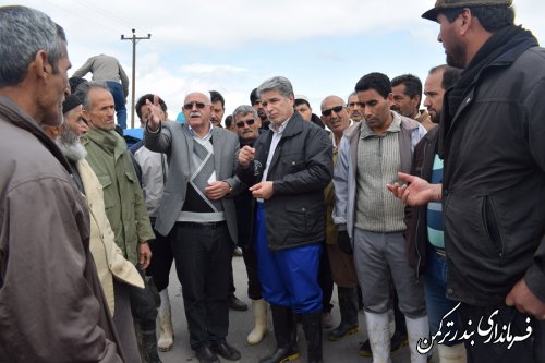 بازدید فرماندار ترکمن از روستای گامیشلی نزار