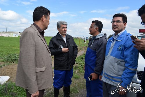 بازدید فرماندار ترکمن از روستای گامیشلی نزار