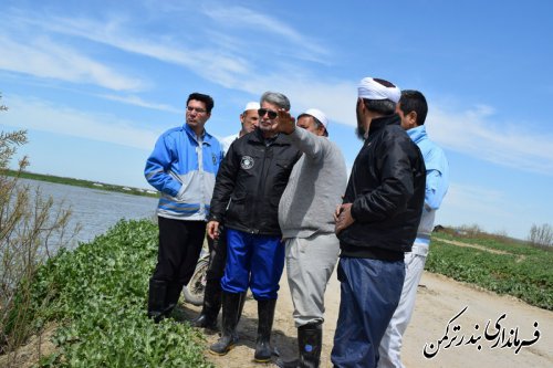 بازدید فرماندار ترکمن از روستای اسلام تپه