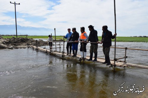 بازدید فرماندار ترکمن از روستای اسلام تپه