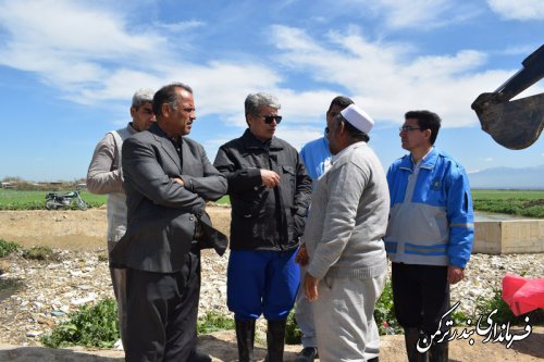 بازدید فرماندار ترکمن از روستای اسلام تپه