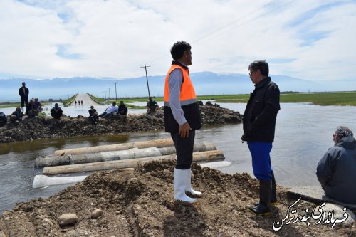 بازدید فرماندار ترکمن از روستای اسلام تپه