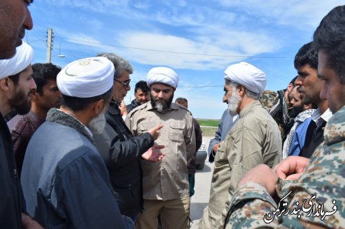 بازدید فرماندار ترکمن از روستای گامیشلی نزار