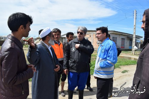 بازدید فرماندار ترکمن از روستای گامیشلی نزار