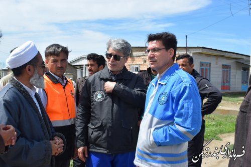 بازدید فرماندار ترکمن از روستای گامیشلی نزار