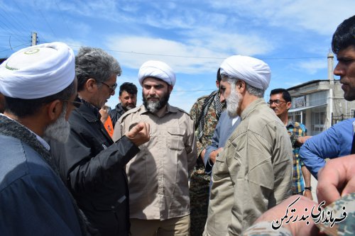 بازدید فرماندار ترکمن از روستای گامیشلی نزار