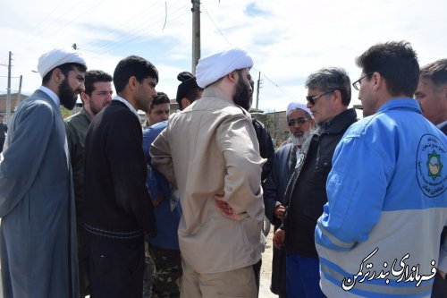 بازدید فرماندار ترکمن از روستای گامیشلی نزار