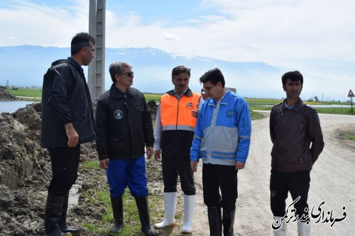 بازدید فرماندار ترکمن از روستای خمرآباد