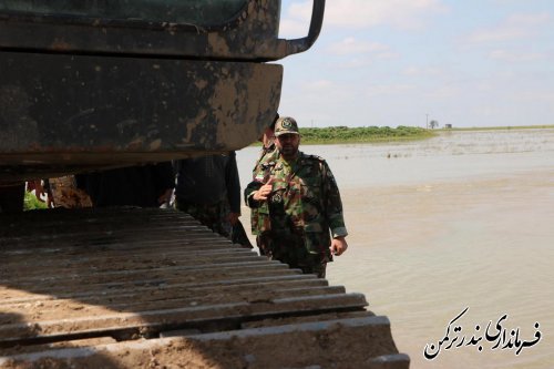 با ترمیم شکستگی دیواره رودخانه قره سو، خطر آبگرفتگی شهر بندرترکمن برطرف شد