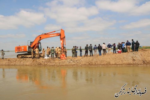 با ترمیم شکستگی دیواره رودخانه قره سو، خطر آبگرفتگی شهر بندرترکمن برطرف شد