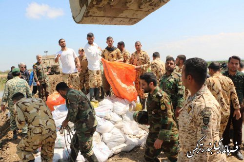 با ترمیم شکستگی دیواره رودخانه قره سو، خطر آبگرفتگی شهر بندرترکمن برطرف شد