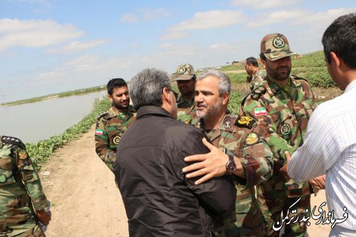 با ترمیم شکستگی دیواره رودخانه قره سو، خطر آبگرفتگی شهر بندرترکمن برطرف شد