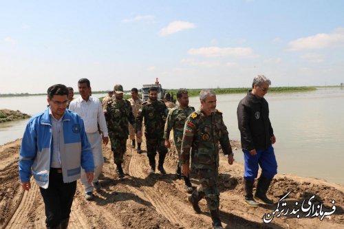 با ترمیم شکستگی دیواره رودخانه قره سو، خطر آبگرفتگی شهر بندرترکمن برطرف شد