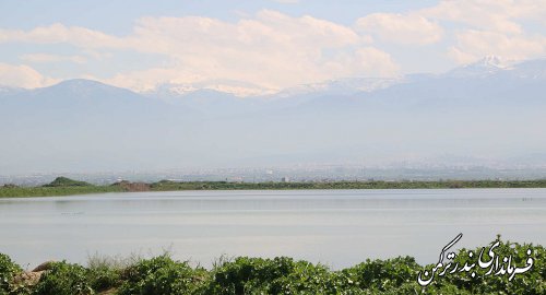 بازدید فرماندار  ترکمن از دیواره بازسازی شده رودخانه قره سو در روستای اسلام تپه 