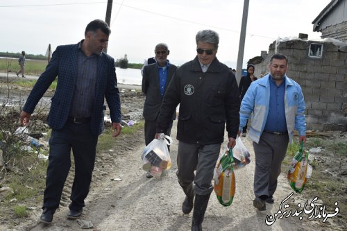 پیگیری وضعیت روستای سیل زده آقسین تپه توسط فرماندار ترکمن 