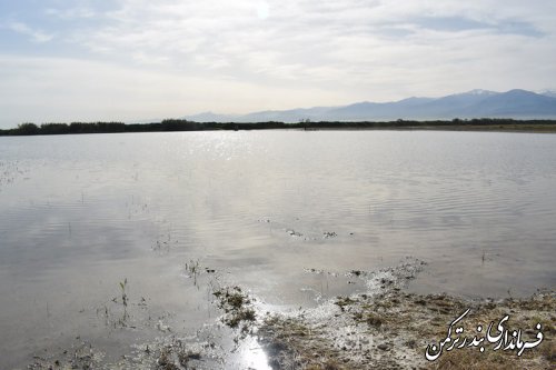 پیگیری وضعیت روستای سیل زده آقسین تپه توسط فرماندار ترکمن 