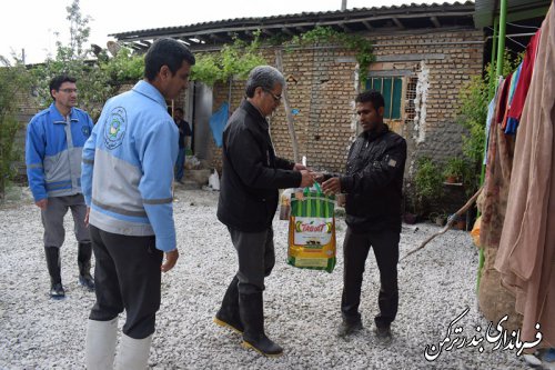 پیگیری وضعیت روستای سیل زده آقسین تپه توسط فرماندار ترکمن 