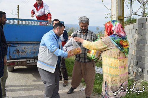 پیگیری وضعیت روستای سیل زده آقسین تپه توسط فرماندار ترکمن 