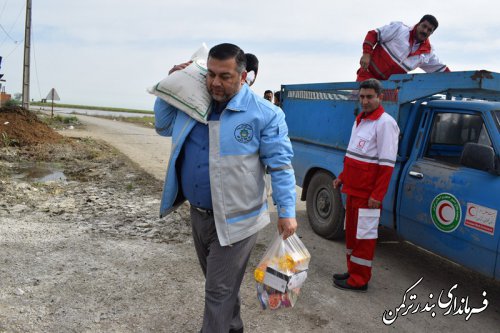 پیگیری وضعیت روستای سیل زده آقسین تپه توسط فرماندار ترکمن 