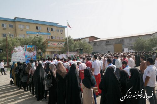 صبحگاه مشترک نیروهای مسلح شهرستان ترکمن برگزار شد