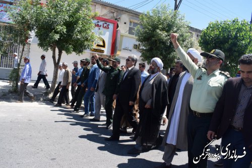 راهپیمایی باشکوه روز قدس در شهرستان ترکمن برگزارشد