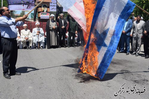 راهپیمایی باشکوه روز قدس در شهرستان ترکمن برگزارشد