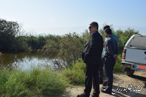 بازدید فرماندار ترکمن از مسیر متروکه رودخانه قره سو در نیازآباد