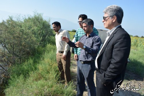 بازدید فرماندار ترکمن از مسیر متروکه رودخانه قره سو در نیازآباد