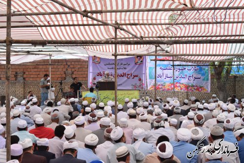 مراسم فارغ التحصیلی طلاب حوزه علمیه سراج الدین در روستای نیازآباد برگزار شد