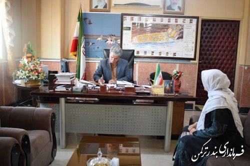ملاقات مردمی فرماندار شهرستان ترکمن برگزار شد