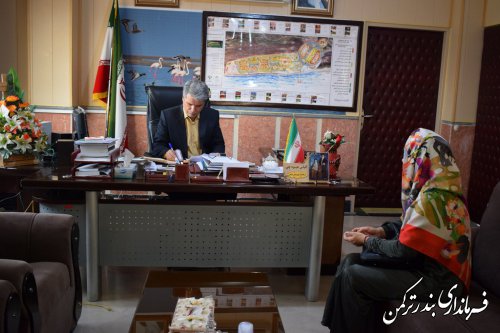 ملاقات عمومی فرماندار شهرستان ترکمن برگزار شد
