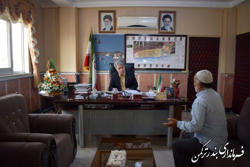 ملاقات عمومی فرماندار شهرستان ترکمن برگزار شد