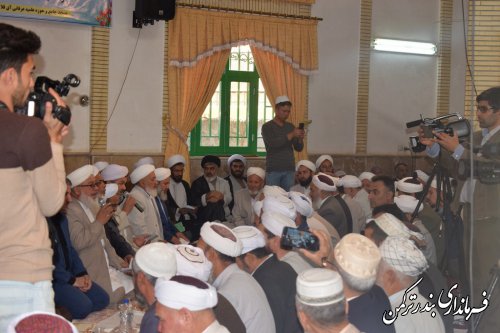 حضور فرماندار شهرستان بندرترکمن در جشن بزرگ میلاد رسول اکرم در مسجد جامع آق قلا