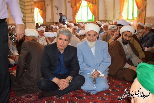 حضور فرماندار شهرستان بندرترکمن در جشن بزرگ میلاد رسول اکرم در مسجد جامع آق قلا