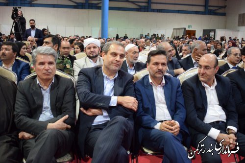 حضور فرماندار بندرترکمن در آیین افتتاحیه سیزدهمین جشنواره بین المللی فرهنگ اقوام استان گلستان