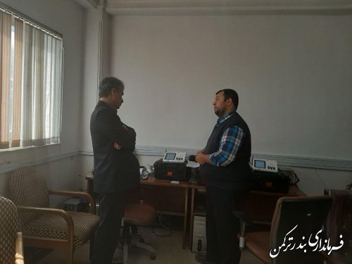 بازدید فرماندار شهرستان بندرترکمن از اجرای مانور کشوری شبیه سازی انتخابات 