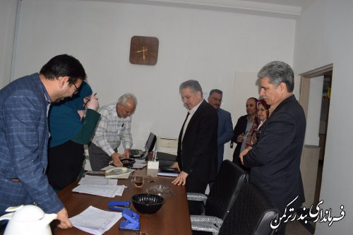 بازدید رئیس ستاد انتخابات استان از هیئت اجرایی انتخابات شهرستان بندرترکمن