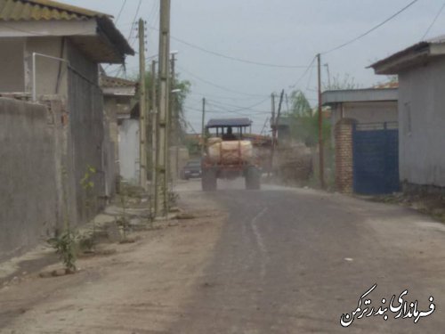 ضد عفونی و گندزدایی معابر روستای خمبرآباد