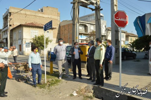 بازدید میدانی سرپرست فرمانداری از سطح شهر بندرترکمن